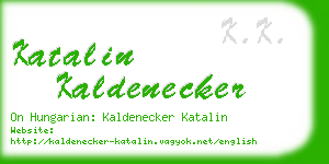 katalin kaldenecker business card